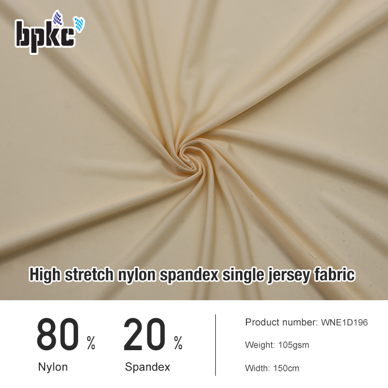 High stretch nylon spandex single jersey fabric for underwear